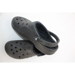 Crocs Shoes Mens 10 Womens 12 Dual Comfort Clogs Lined Slingback Black Rubber